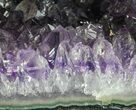 Purple Amethyst Geode with Calcite - Uruguay #57209-3